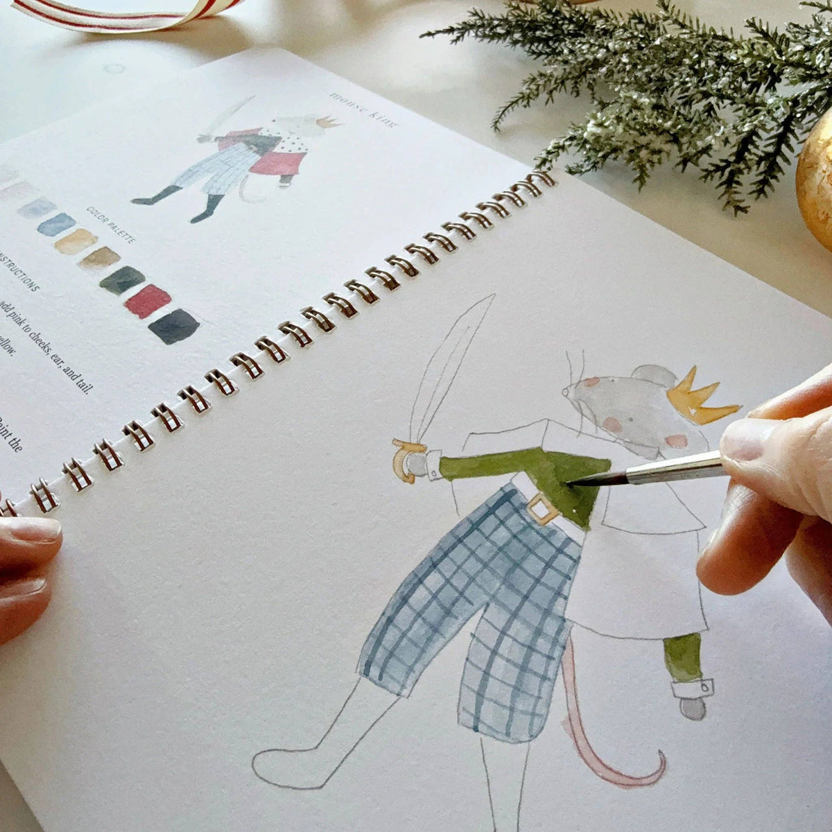 Nutcracker watercolor workbook by emily lex