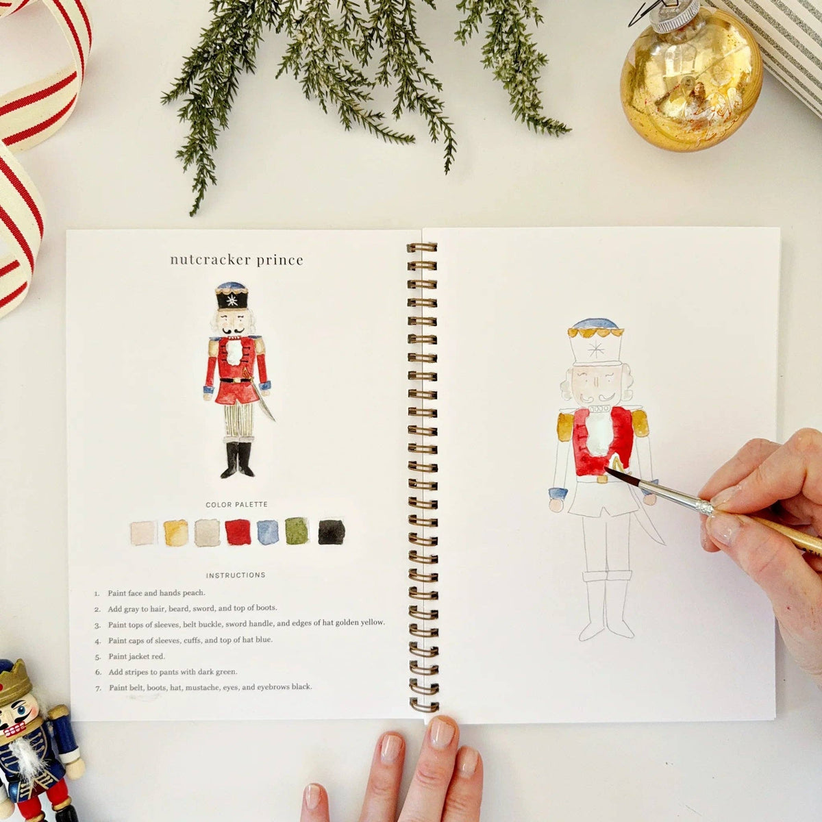 Nutcracker watercolor workbook by emily lex