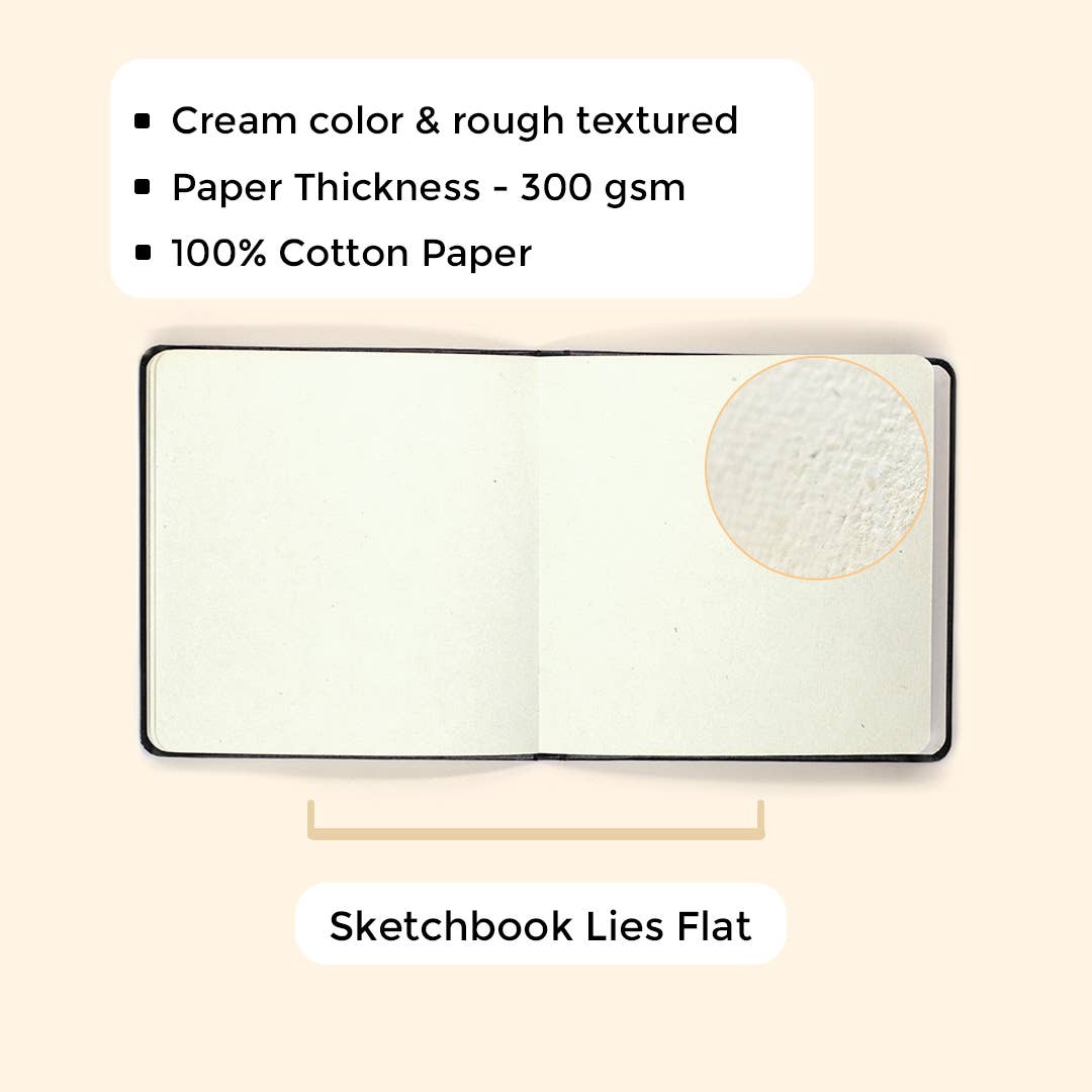 Sketchbooks - Square Cotton - 100% cotton handmade paper