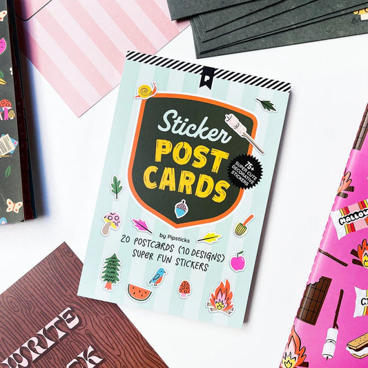 Summer Camp Sticker Postcard Book