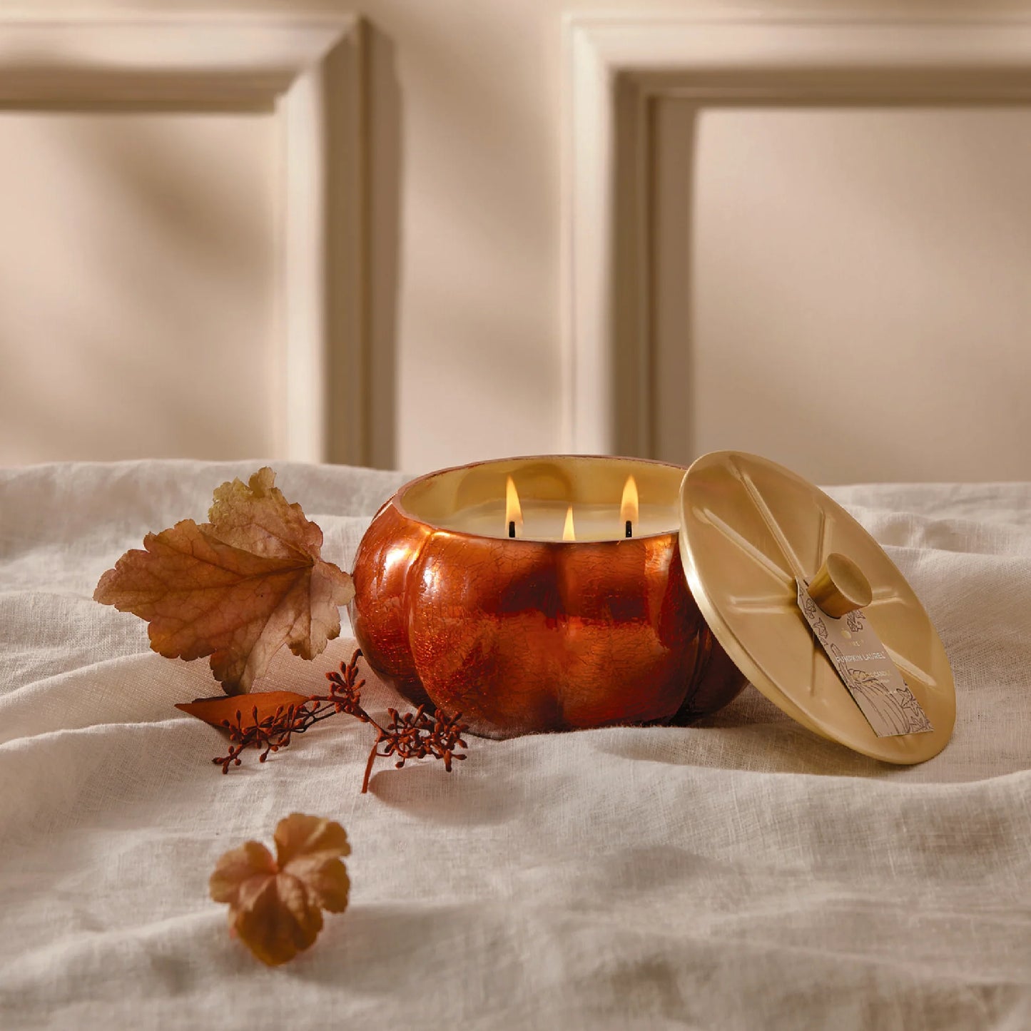 Pumpkin Laurel Pumpkin Glass Candle
