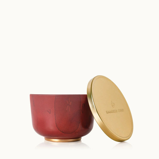 Simmered Cider Candle Tin with Gold Lid